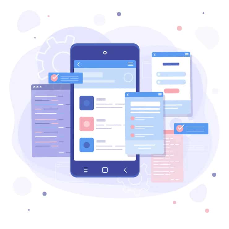 Mobile App Development Illustration